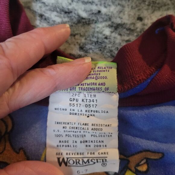 Scooby Doo cartoon network pajama top. Size 6-7 - Picture 3 of 6